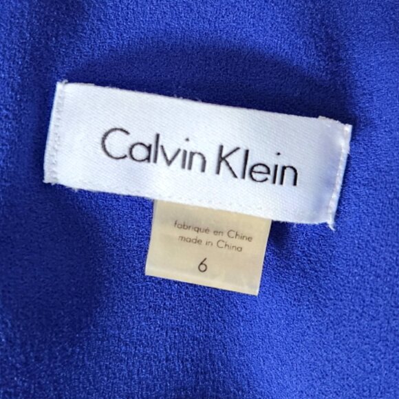 Like New Stunning Royal Blue Calvin Klein Bodycon Dress Size 6 - Picture 6 of 6